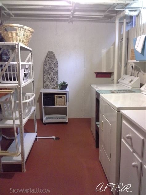 Fun and Functional Unfinished Basement Laundry Room Reveal