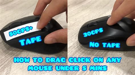 [TUTORIAL] How to drag click on any mouse tape and no tape - YouTube