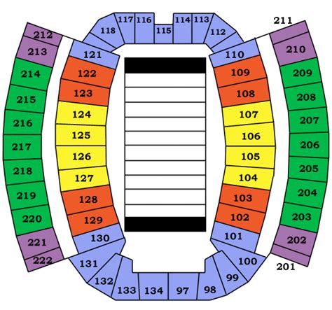 Big 12 Football Stadium Seating Charts, College Gridirons