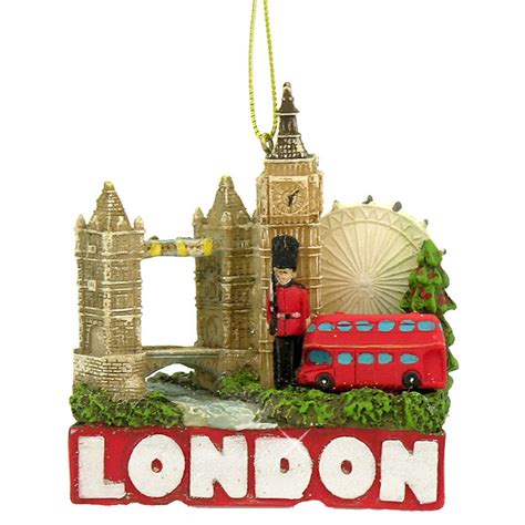 London Skyline and Landmarks Christmas Ornament