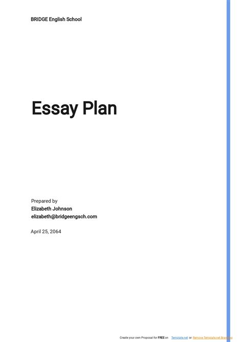 Free Simple Essay Plan Template - Google Docs, Word, Apple Pages, PDF | Template.net