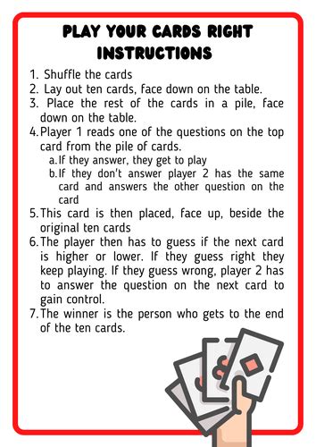 Play Your Cards Right - Book Talk Game | Teaching Resources