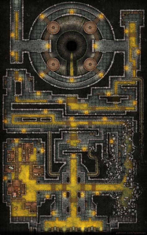 Sewers [40x90] | Tale Maps | Fantasy city map, Dungeon maps, Fantasy map