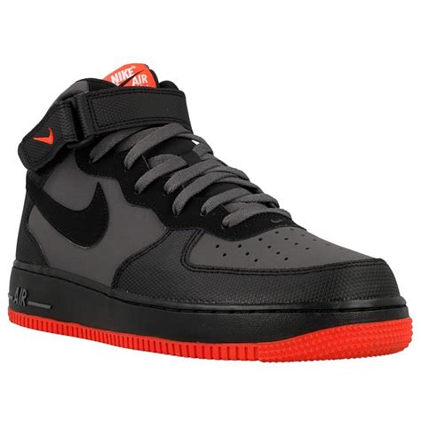 Nike Nike Air Force 1 Mid '07 Dk Grey / Black-Bright Crimson (Opp-C) 315123-031 Mens Trainers ...