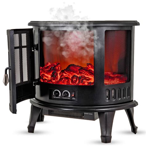 Electric Fireplace Log Burning Flame Effect Stove Fire Heater Thermal ...