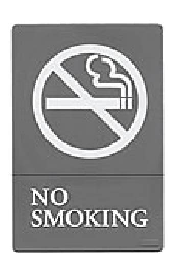 No Smoking Sign, ADA Signage Braille, Plastic - Davis Supply Inc.