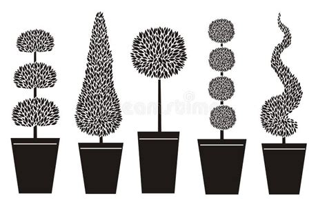 Topiary shapes stock illustration. Image of garden, clip - 774172