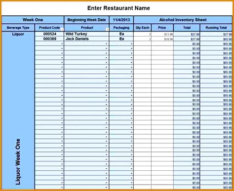 7 Beer Inventory Spreadsheet | FabTemplatez