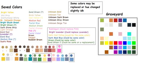 Roblox Color Codes List