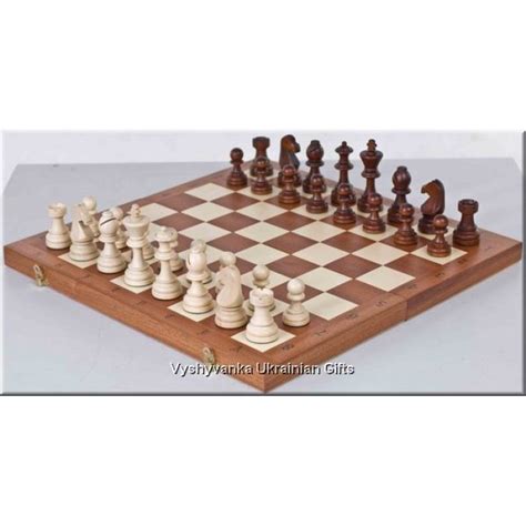 Polish Hand Carved Wooden Tournament Chess Set