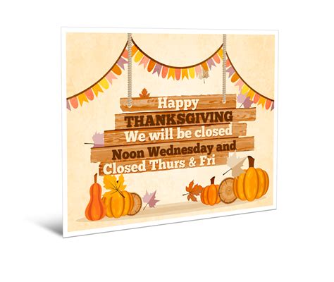 Free Printable Closed Thanksgiving Day Signs - Free Printable