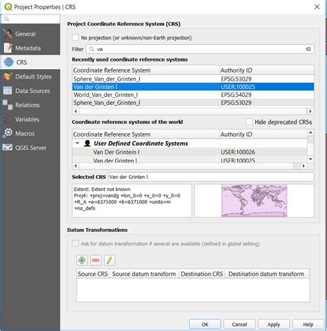 QGIS Tutorial - Vector Analysis - Create New Projection