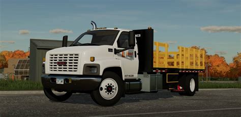 FS22 GMC C8500 Flatbed Cone Truck v1.0 - FS 22 Trucks Mod Download