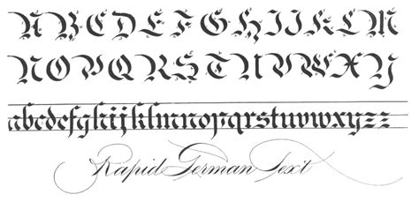 9 German Calligraphy Fonts Images - German Gothic Font, German Handwriting Fonts and Old Cursive ...