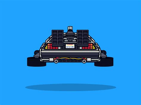 Flying Delorean by Dekker Slade on Dribbble