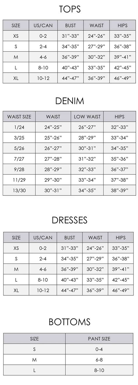 Kankan Size Chart