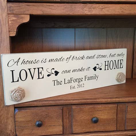 New Home Sign Personalized Home Sign Family Name Sign | Etsy