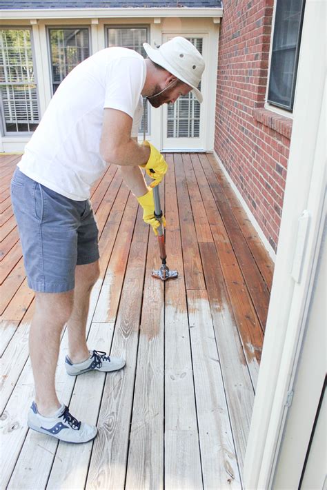 How to Stain a Deck + HomeRight StainStick w/ Gap Wheel - Erin Spain