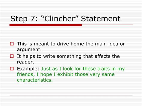 How To Write A Clincher