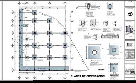 Plano de Cimentación con... - Planos de Locales comerciales