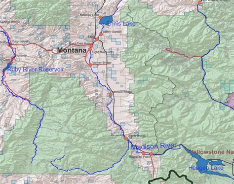 Madison River Map - Little Fly Fishing