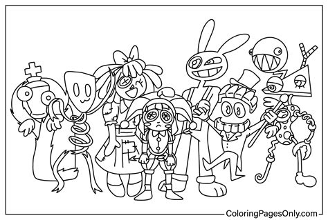 The Amazing Digital Circus Color Page | Coloring pages, Cartoon coloring pages, Coloring pages ...