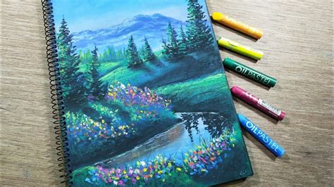 Pastel Colour Drawing Ideas, Colour Pencil Art Landscapes, Landscape ...