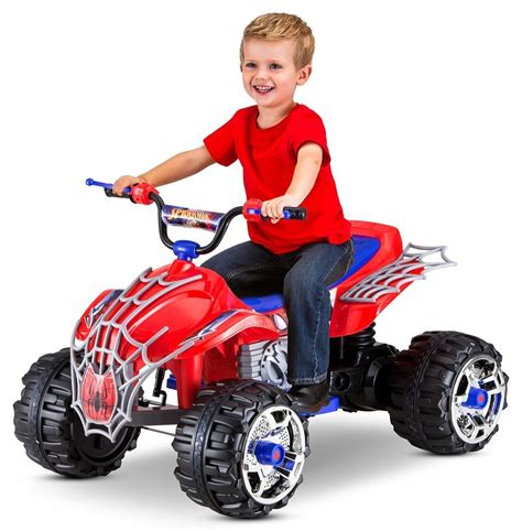 Kid Trax Spiderman Power Atv 12V Electric Ride on, Red | Ride on toys, Spiderman, Spiderman kids