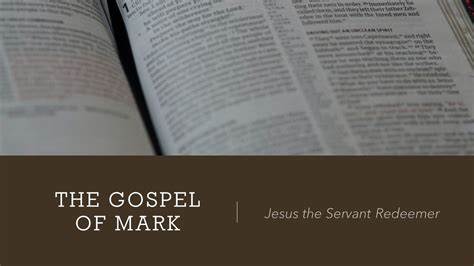 Gospel of Mark CG Study — GraceLife Bible Church