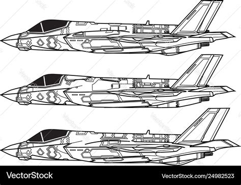 Lockheed martin f-35 lightning ii Royalty Free Vector Image