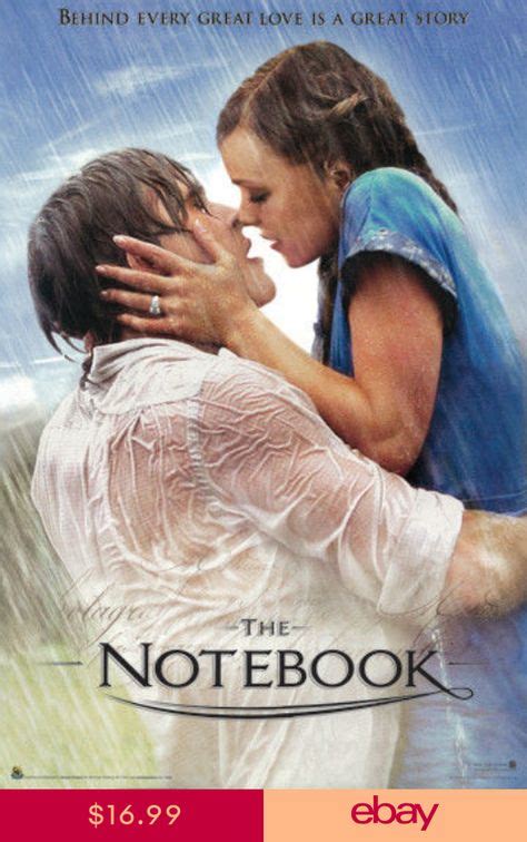 The Notebook (2004) Ryan Gosling Rachel McAdams Kiss in Rain 24x36 ...