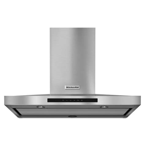 KitchenAid 36-in Convertible Stainless Steel Wall-Mounted Range Hood with Charcoal Filter in the ...