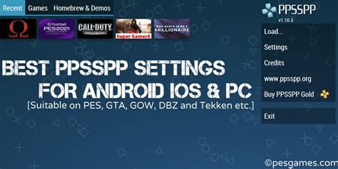 Best PPSSPP Settings For Android iOS & PC - Pesgames