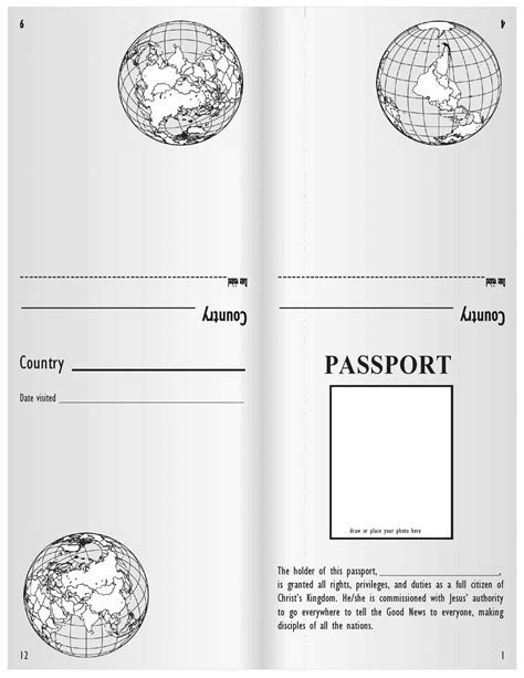 Free Passport Template To Print - FREE PRINTABLE TEMPLATES