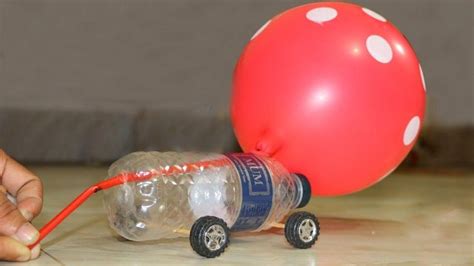 Balloon Powered Race Car Project, Air Pressure Powers - Homemade Racer Across the Floor ...