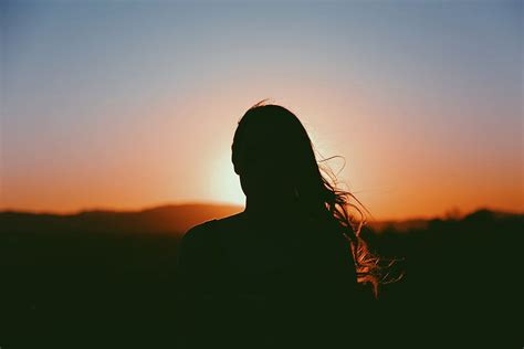 HD wallpaper: silhouette photo of woman staring at sun set, girl, looking, sunset | Wallpaper Flare