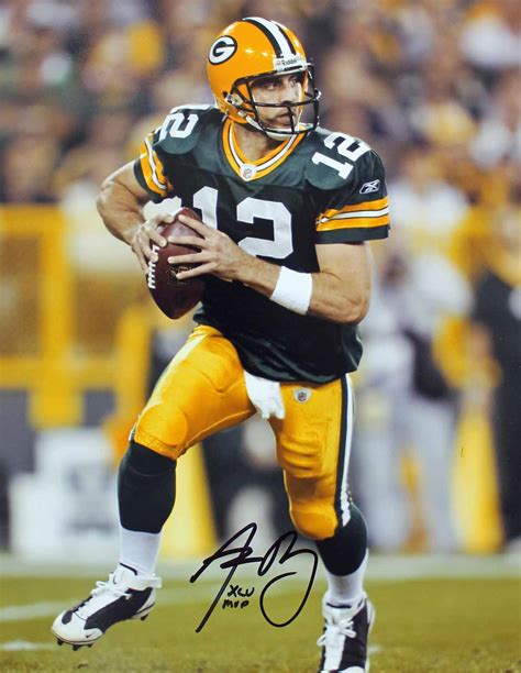 Lot Detail - Aaron Rodgers Signed 11" x 14" Color Photo with "XLV MVP" Inscription