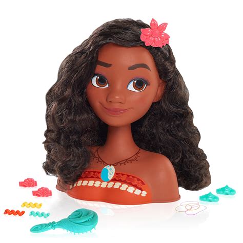 Buy Disney Princess Moana Stying Head, 14-pieces, Officially Licensed Kids Toys for Ages 3 Up ...