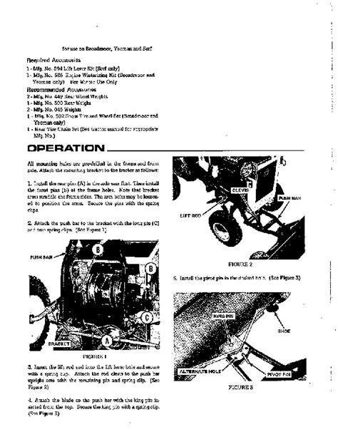 Simplicity 891 42-Inch Snow Plow And Dozer Blade Blower Owners Manual