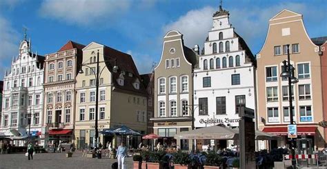 Shopping at Rostock Marktplatz, Rostock, Germany. Photo by Darkone via ...