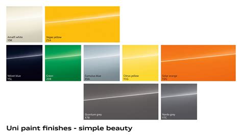 Audi Paint Colour Chart