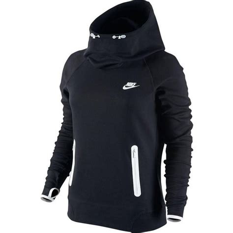 Nike Hoodie Tech Fleece Black/White Women | www.unisportstore.com