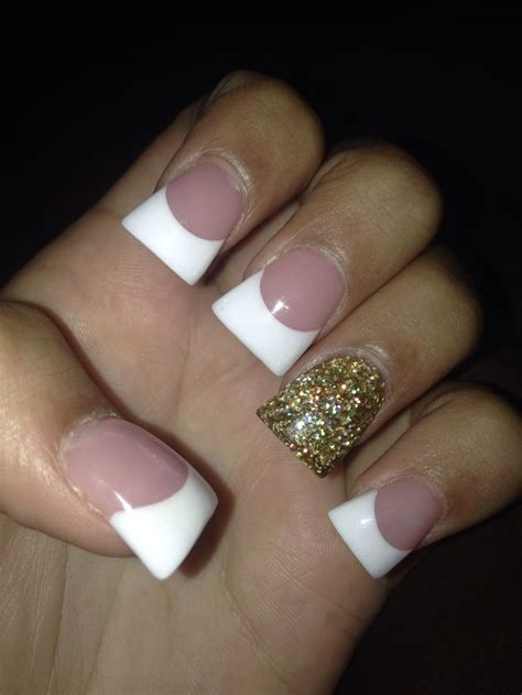 cute french tips acrylic nails. flare nails | Flare nails, French tip acrylic nails, French ...