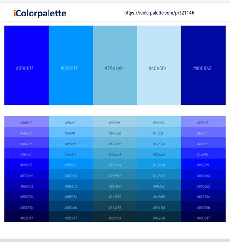 Dark Blue Color Palette