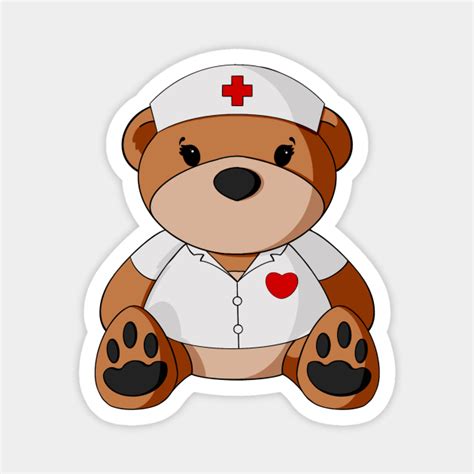 Nurse Teddy Bear - Nurse - Magnet | TeePublic