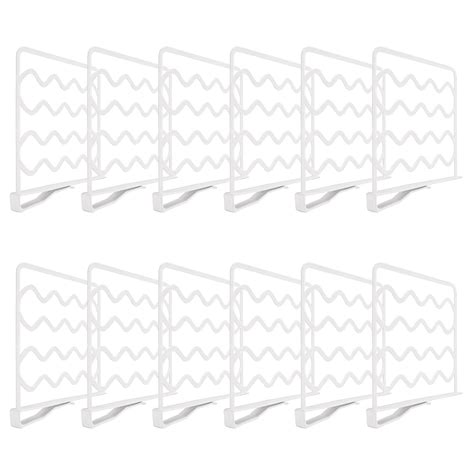 Buy Mebbay 12 Pack Closet Shelf Dividers, Plastic Wire Dividers for Shelves in Closet for ...