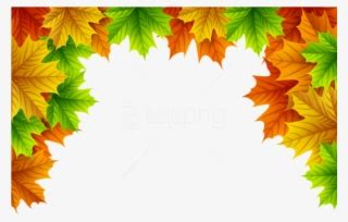 Cartoon Fall Leaves Border