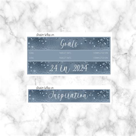 2024 Goals Tracker, 24 in 2024 Tracker, & Inspiration Header - Etsy