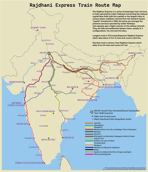 Rajdhani Express Route Map : r/indianrailways