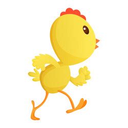 Cartoon running chicken Royalty Free Vector Image